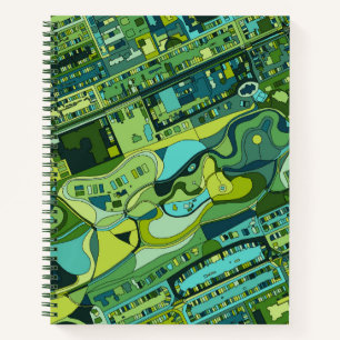 Amsterdam City Structure Map Notizbuch