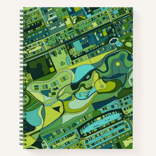 Amsterdam City Structure Map Notizbuch (Vorderseite)