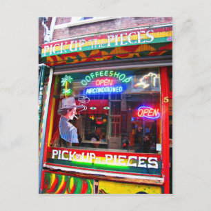 Amsterdam Coffee Shop Postkarte