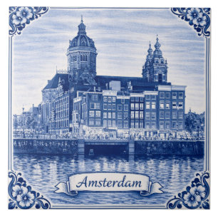 Amsterdam Delft Blau stil Keramikfliese