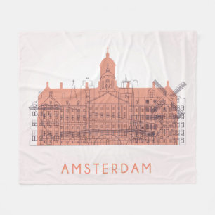 Amsterdam, die Niederlande   Skyline der Fleecedecke