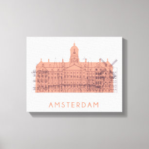 Amsterdam, die Niederlande Skyline der Leinwanddruck