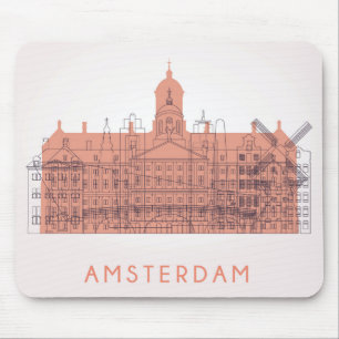 Amsterdam, die Niederlande Skyline der Mousepad