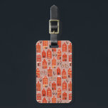 Amsterdam Dutch Houses Tulips Bikes Pattern Red Gepäckanhänger<br><div class="desc">Dekorieren Sie Ihre Küche mit diesem phantastischen Taschenanhänger. Ein tolles Geschenk für einen Reisenden! Sie können ihn anpassen und Text auf der Rückseite hinzufügen, oder das Monogramm auf der Vorderseite. Schauen Sie sich unbedingt alle Farboptionen an. Karo in meinem Shop für viel mehr Farben und Muster, dazu passende Sachen wie...</div>