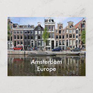 Amsterdam Europa Vintage Reise Tourismus Hinzufüge Postkarte