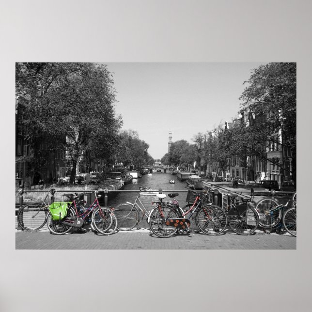 Amsterdam Fahrräder Poster (Vorne)