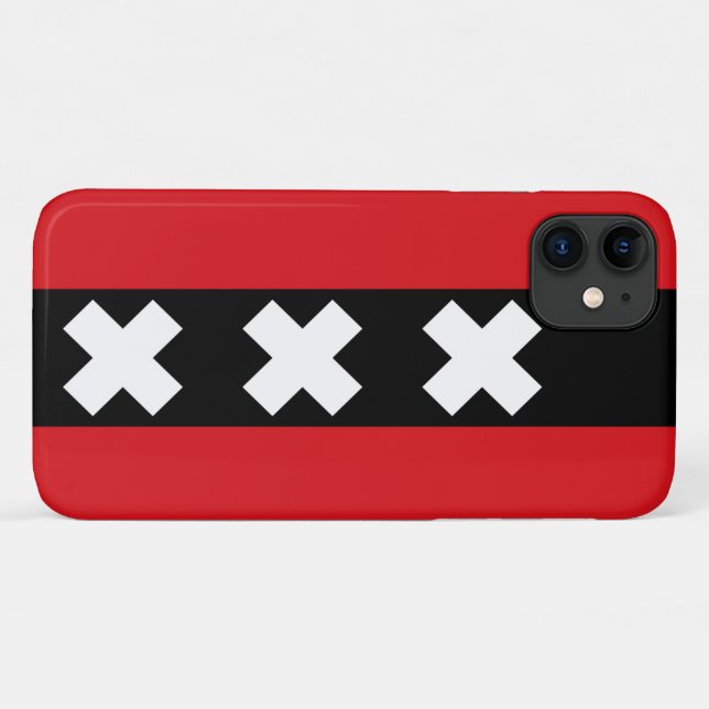Amsterdam-Flagge Case-Mate iPhone Hülle (Rückseite (Horizontal))