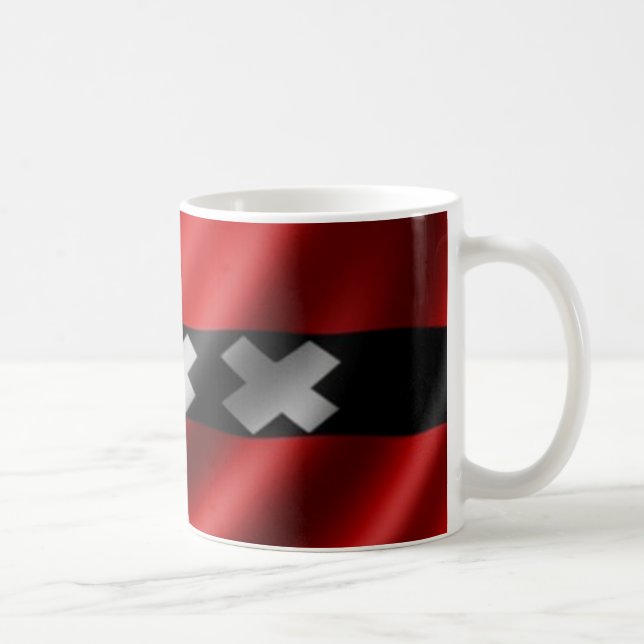 Amsterdam-Flagge Kaffeetasse (Rechts)
