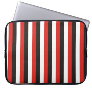 Amsterdam-Flagge Streifen Muster rot weiß schwarz Laptopschutzhülle