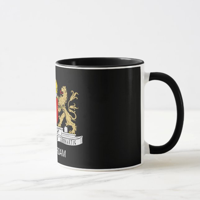 Amsterdam-Flaggen-Tassen-Schwarzes Tasse (Rechts)