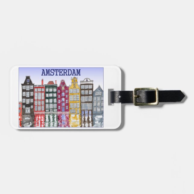 Amsterdam-Gepäckanhänger mit ursprünglicher Gepäckanhänger (Vorderseite horizontal)
