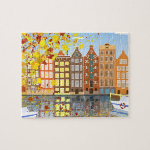 Amsterdam Herbstpuzzle mit Geschenkboxen