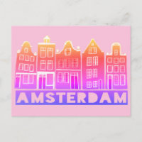 Amsterdam Holland Canal Houses Travel Colorful