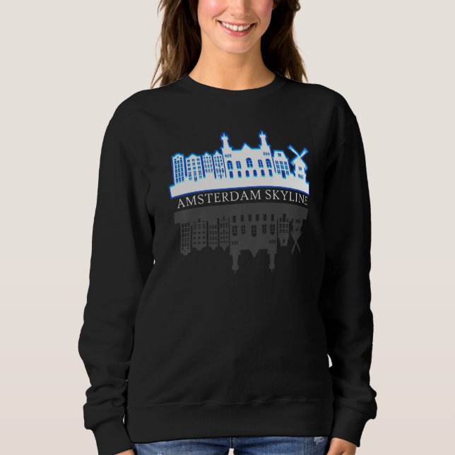 Amsterdam Holland Skyline Sweatshirt (Vorderseite)