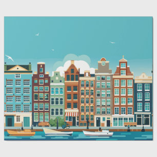 Amsterdam Holland - Thema Niederländische Architek Geschenkpapier