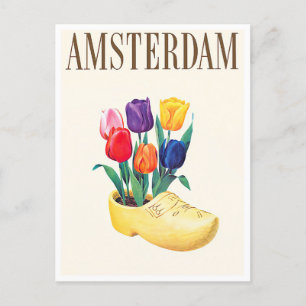 Amsterdam Holland voyage vintage Carte postale
