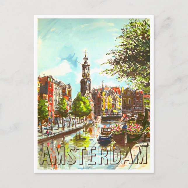 Amsterdam Holland voyage vintage Carte postale (Devant)