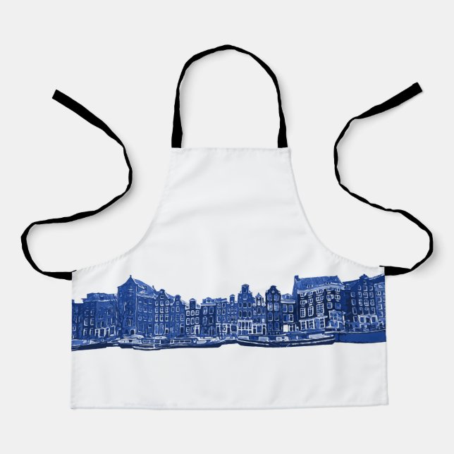 Amsterdam im blauen Delsoftware-Stil Schürze (Vorderseite)