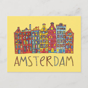 Amsterdam im Mosaik Postkarte