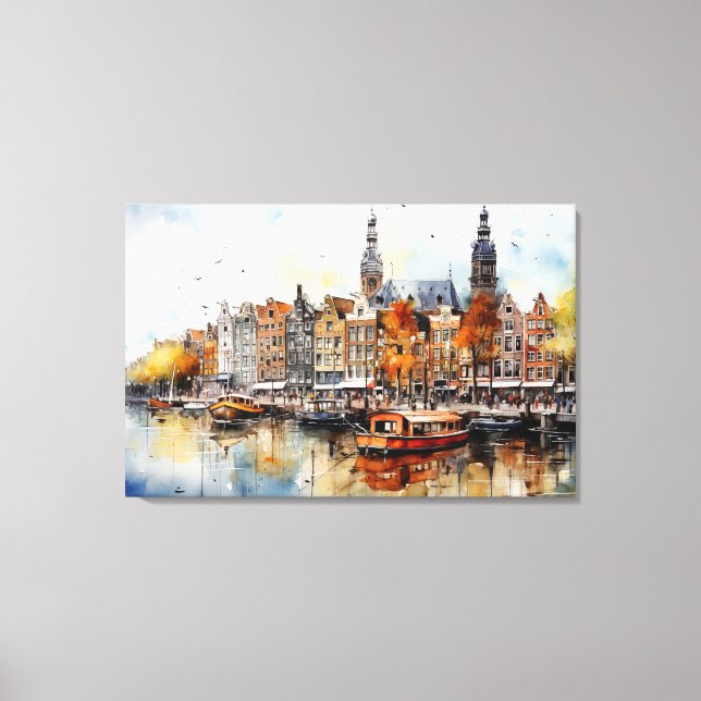 Amsterdam, Impression en toile étirée (Recto)