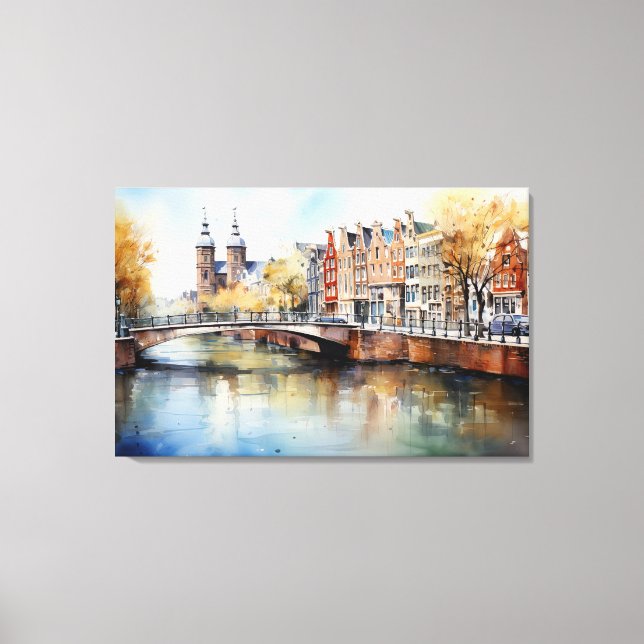 Amsterdam, Impression en toile étirée (Recto)