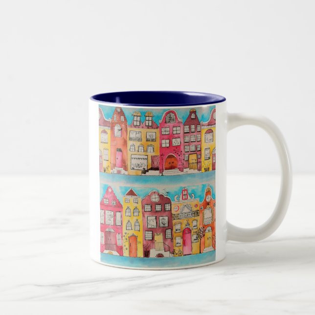 Amsterdam in love mug zweifarbige tasse (Rechts)