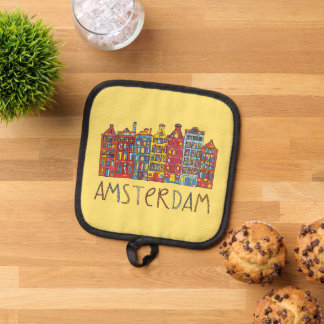 Amsterdam in Mosaik Topflappen