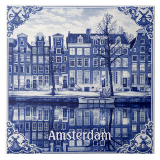 Amsterdam-Kanal Delft Blau Stil Keramikfliese