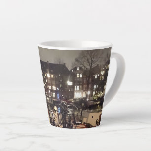Amsterdam, Kanal & Fahrräder Latte Tasse