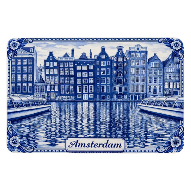 Amsterdam-Kanalschornsteine Magnet (Horizontal)