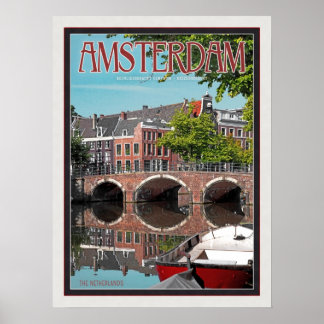 Amsterdam - Keizersgracht-RchtCentrum Poster