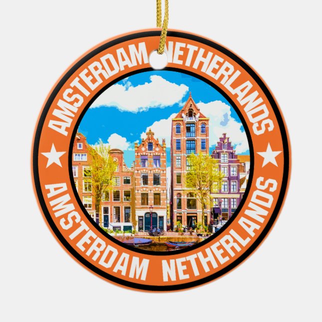 Amsterdam Keramik Ornament (Vorne)