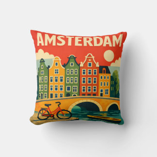 Amsterdam Kissen Kanalhäuser