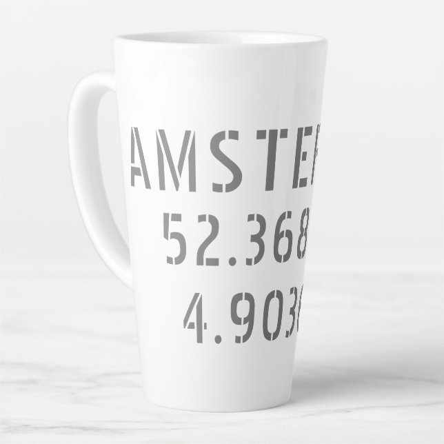 Amsterdam Latitude Longitude Milchtasse (Linke Ecke)