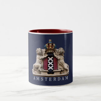 Amsterdam-Löwen schützen die Krone 2-Ton Tasse