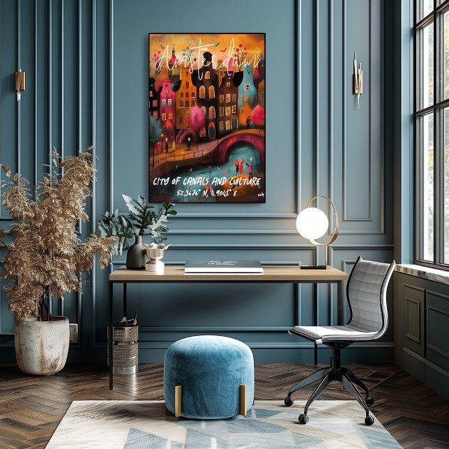 Amsterdam: Magia de Canales y Cultura Poster (Von Creator hochgeladen)