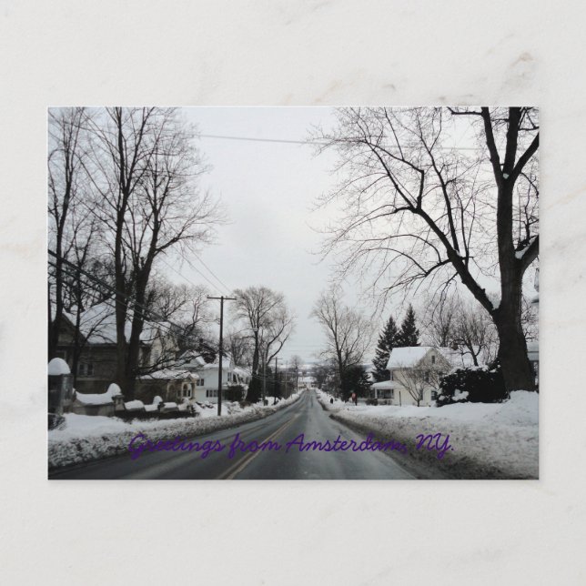 Amsterdam mit etwas Schnee Postkarte (Vorderseite)