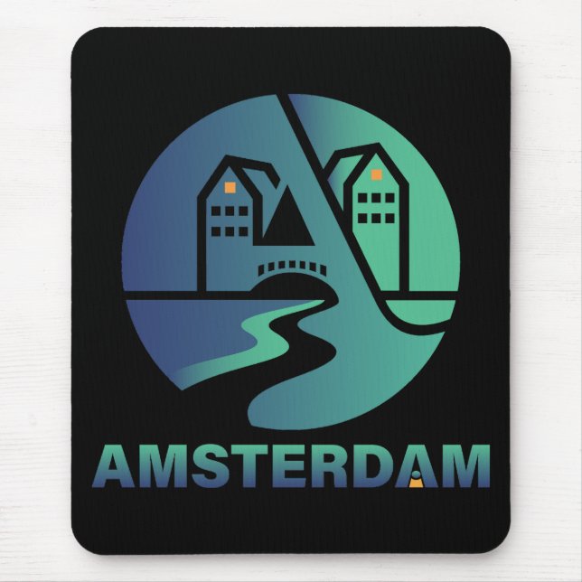 Amsterdam Netherlands Europe Mousepad (Vorne)