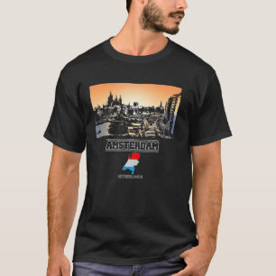 Amsterdam Netherlands Skyline Vacation Souvenir ci T-Shirt