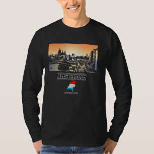 Amsterdam Netherlands Skyline Vacation Souvenir ci T-Shirt
