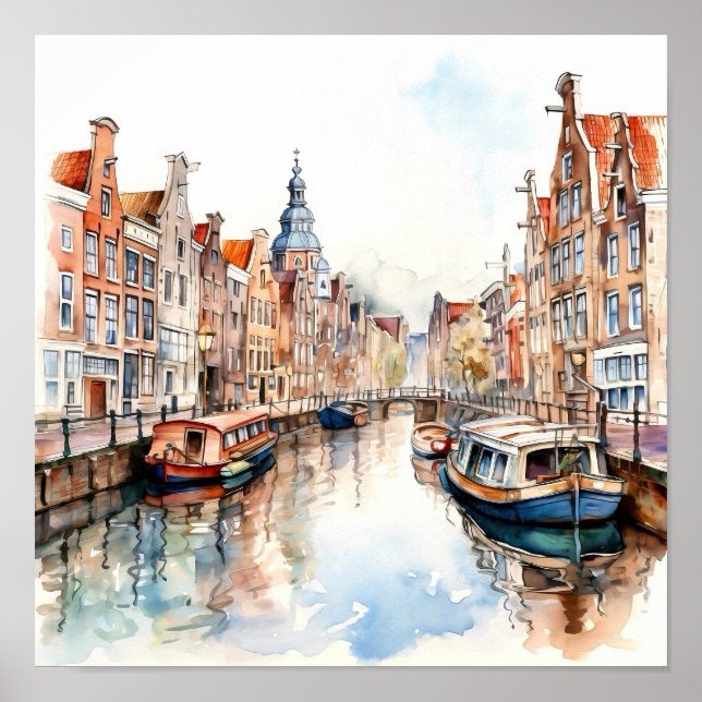 Amsterdam Netherlands Wall Art Square Poster (Vorne)
