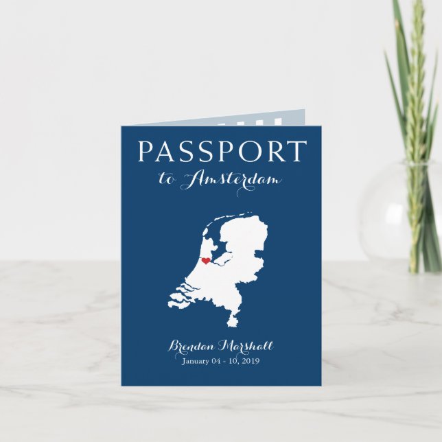 Amsterdam Niederlande Birthday Pass Einladung (Vorderseite)