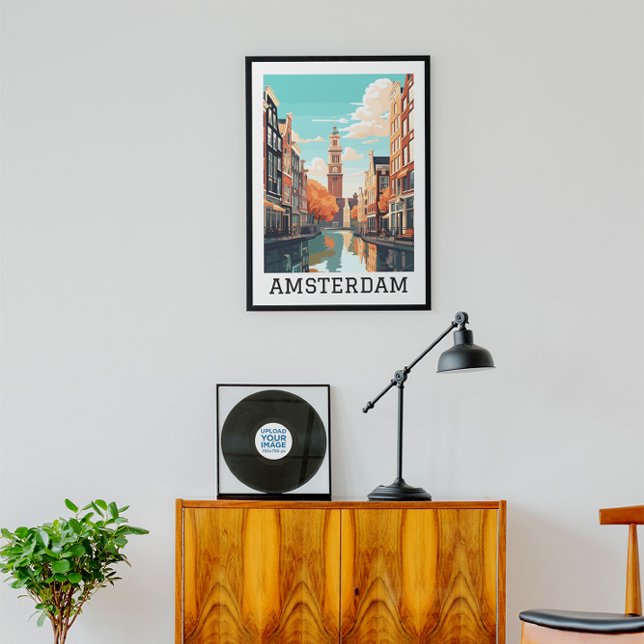 Amsterdam Niederlande Canal Travel Poster (Amsterdam Netherlands Canal Travel Poster)