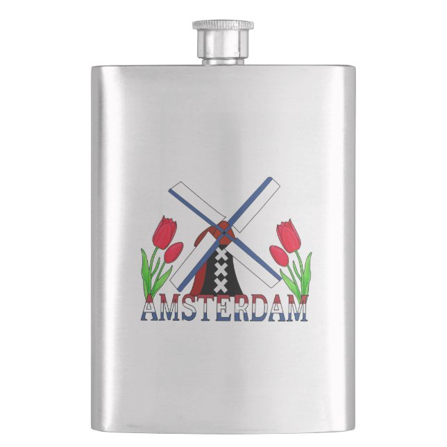 Amsterdam Niederlande Classic Flask Flachmann (Vorderseite)