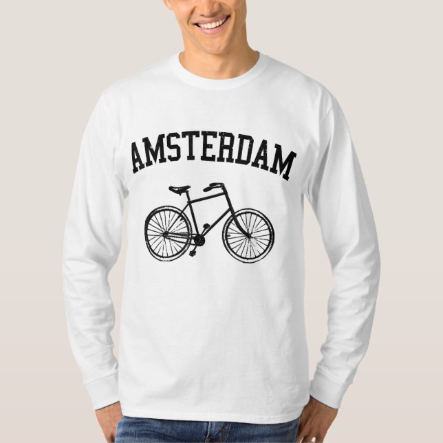 Amsterdam - Niederlande Fahrrad Holland Geschenk T-Shirt (Vorderseite)