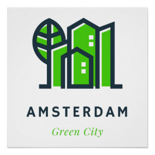 Amsterdam Niederlande Holland Dutch Green City Poster