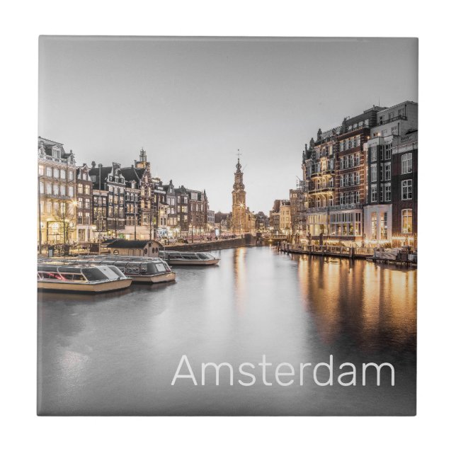 Amsterdam Niederlande Holland Dutch Souvenir Fliese (Vorderseite)