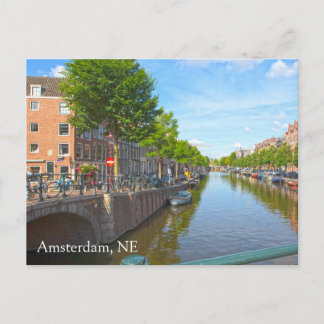 Amsterdam, Niederlande Kanal Foto Postkarte