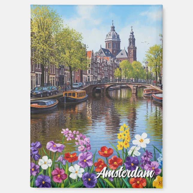 Amsterdam Niederlande Magnet (Vorderseite)