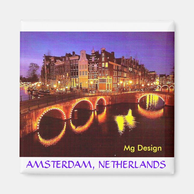 AMSTERDAM, NIEDERLANDE - maßgeschneidert Magnet (Vorne)